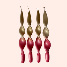 Lade das Bild in den Galerie-Viewer, Weihnachtsset | gedrehte Kerzen | 4er Set | CURLY JUNA |