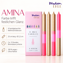 Lade das Bild in den Galerie-Viewer, Weihnachtsset | Stabkerzen | 4er Set | AMINA |
