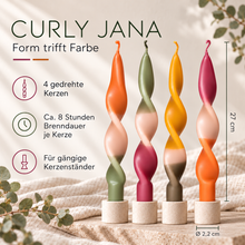 Lade das Bild in den Galerie-Viewer, Herbstset | gedrehte Kerzen | 4er Set | CURLY JANA |