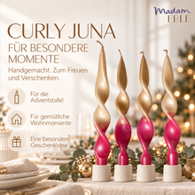 Lade das Bild in den Galerie-Viewer, Weihnachtsset | gedrehte Kerzen | 4er Set | CURLY JUNA |