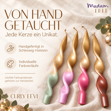 Lade das Bild in den Galerie-Viewer, Weihnachtsset | gedrehte Kerzen | 4er Set | CURLY EEVI |