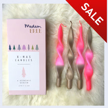 Lade das Bild in den Galerie-Viewer, Weihnachtsset | gedrehte Kerzen | 4er Set | CURLY AMINA |
