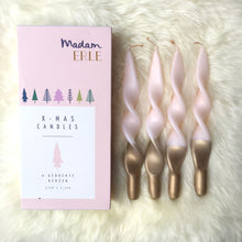 Lade das Bild in den Galerie-Viewer, Weihnachtsset | gedrehte Kerzen | 4er Set | CURLY FELI |