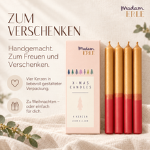 Lade das Bild in den Galerie-Viewer, Weihnachtsset | Stabkerzen | 4er Set | JUNA |