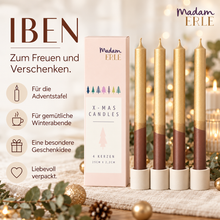 Lade das Bild in den Galerie-Viewer, Weihnachtsset | Stabkerzen | 4er Set | IBEN |