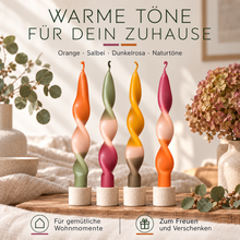 Lade das Bild in den Galerie-Viewer, Herbstset | gedrehte Kerzen | 4er Set | CURLY JANA |