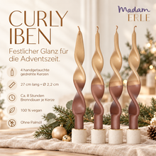 Lade das Bild in den Galerie-Viewer, Weihnachtsset | gedrehte Kerzen | 4er Set | CURLY IBEN |
