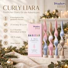 Lade das Bild in den Galerie-Viewer, Weihnachtsset | gedrehte Kerzen | 4er Set | CURLY LIARA |
