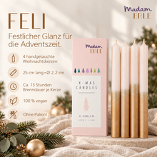 Lade das Bild in den Galerie-Viewer, Weihnachtsset | Stabkerzen | 4er Set | FELI |
