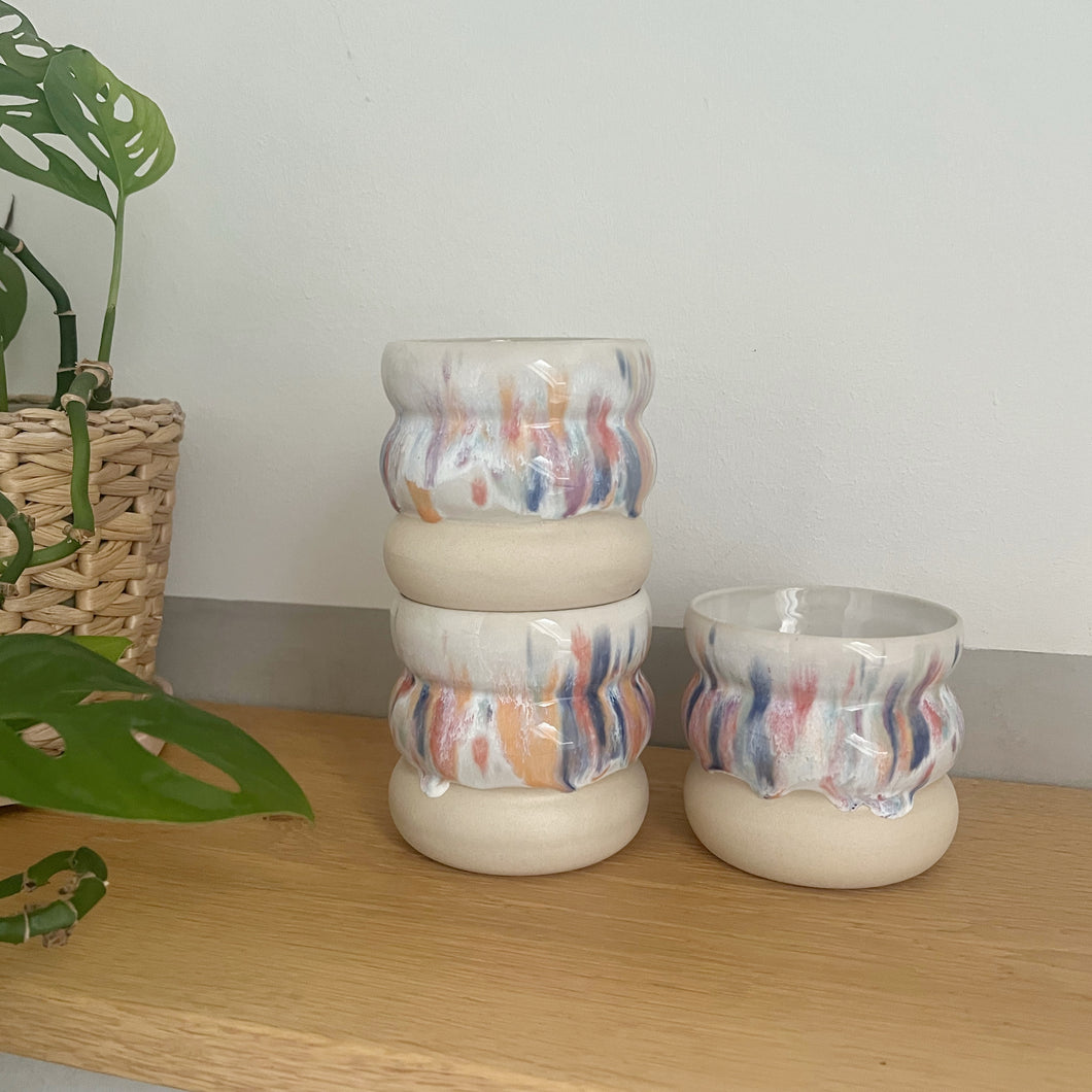 Keramik Becher | BUNTE WELLE |