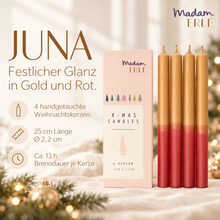 Lade das Bild in den Galerie-Viewer, Weihnachtsset | Stabkerzen | 4er Set | JUNA |
