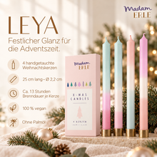 Lade das Bild in den Galerie-Viewer, Weihnachtsset | Stabkerzen | 4er Set | LEYA |
