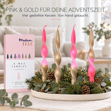 Lade das Bild in den Galerie-Viewer, Weihnachtsset | gedrehte Kerzen | 4er Set | CURLY AMINA |
