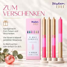 Lade das Bild in den Galerie-Viewer, Weihnachtsset | Stabkerzen | 4er Set | AMINA |
