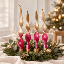 Lade das Bild in den Galerie-Viewer, Weihnachtsset | gedrehte Kerzen | 4er Set | CURLY JUNA |
