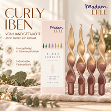 Lade das Bild in den Galerie-Viewer, Weihnachtsset | gedrehte Kerzen | 4er Set | CURLY IBEN |
