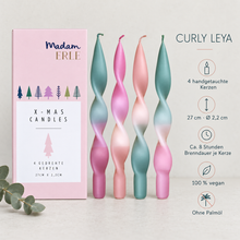Lade das Bild in den Galerie-Viewer, Weihnachtsset | gedrehte Kerzen | 4er Set | CURLY LEYA |
