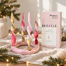 Lade das Bild in den Galerie-Viewer, Weihnachtsset | gedrehte Kerzen | 4er Set | CURLY FINIA |
