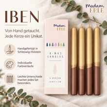 Lade das Bild in den Galerie-Viewer, Weihnachtsset | Stabkerzen | 4er Set | IBEN |
