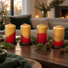 Lade das Bild in den Galerie-Viewer, Weihnachtsset | Blockkerzen | 4er Set | JUNA |
